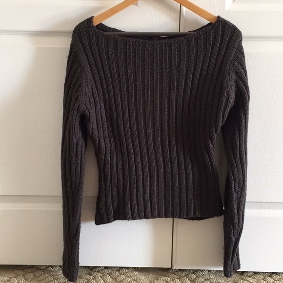 LG Brown Sweater  David Bitton Buffalo - Picture 2 of 5